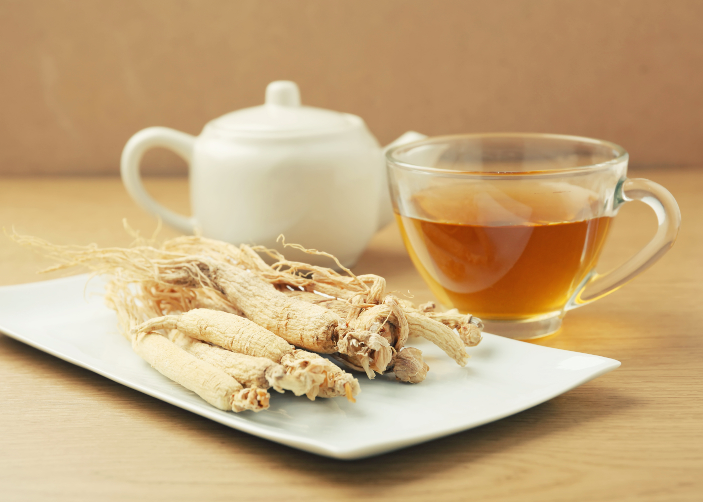 Ginseng,Tea,,dry,Ginseng,Roots,concept,Of,Healthy,Drink,-,Vintage